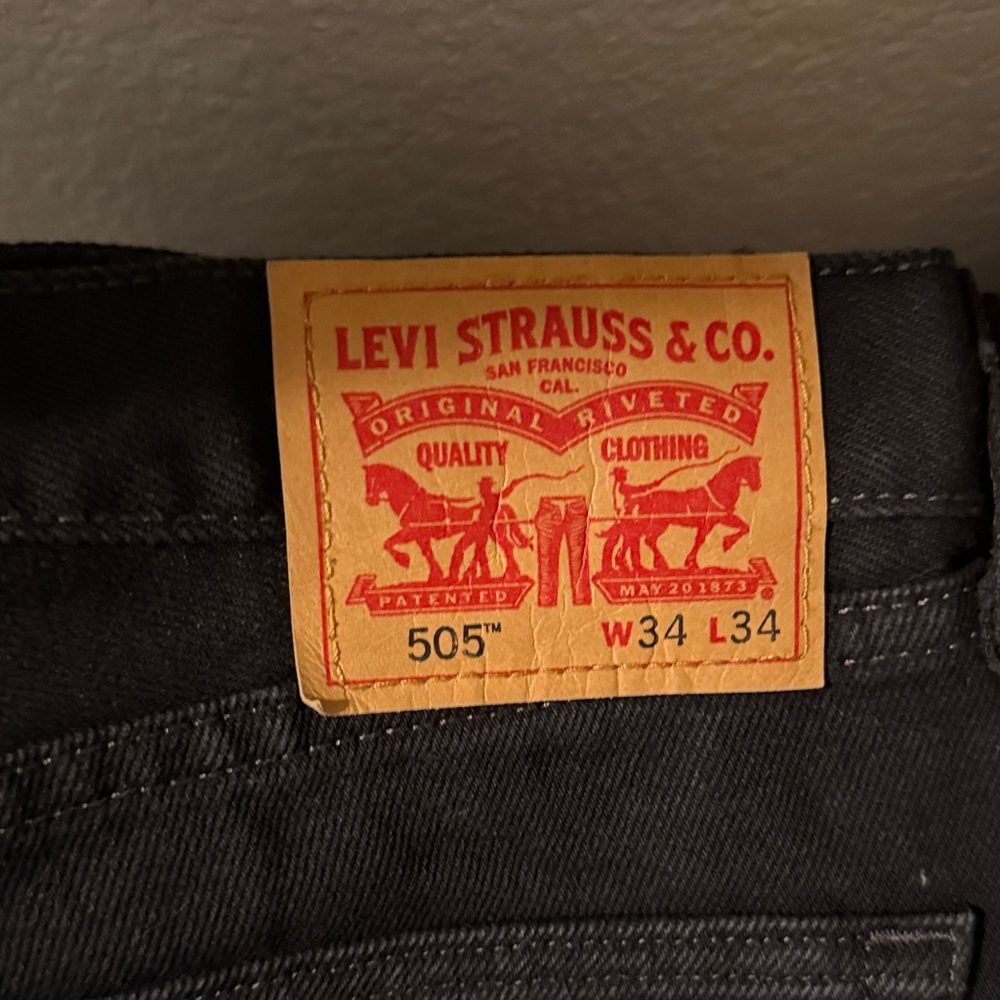 Levi's Black Straight Jeans Timeless Design - Picture 1 of 6
